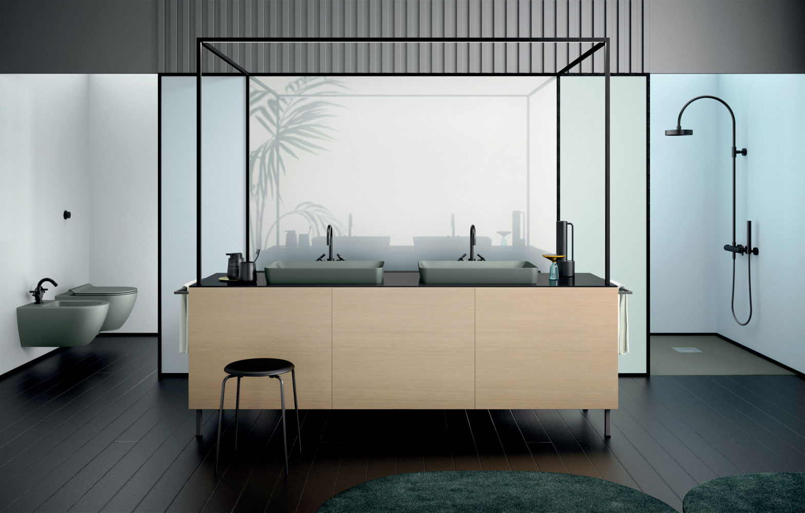 881504 Подвесной унитаз настенный Зеленый GSI ceramica  Италия  - Вид №5