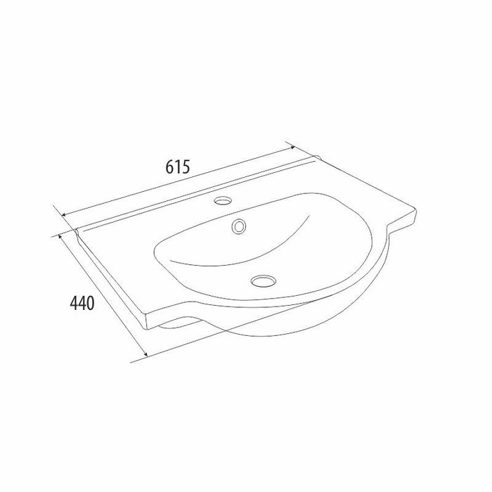VOL60W2M95K Milardo Volga Тумба  Volga 60 см Россия - Вид №1