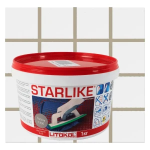 Затирка эпоксидная Litokol Litochrom Starlike C.490 цвет серо-бежевый 1 кг