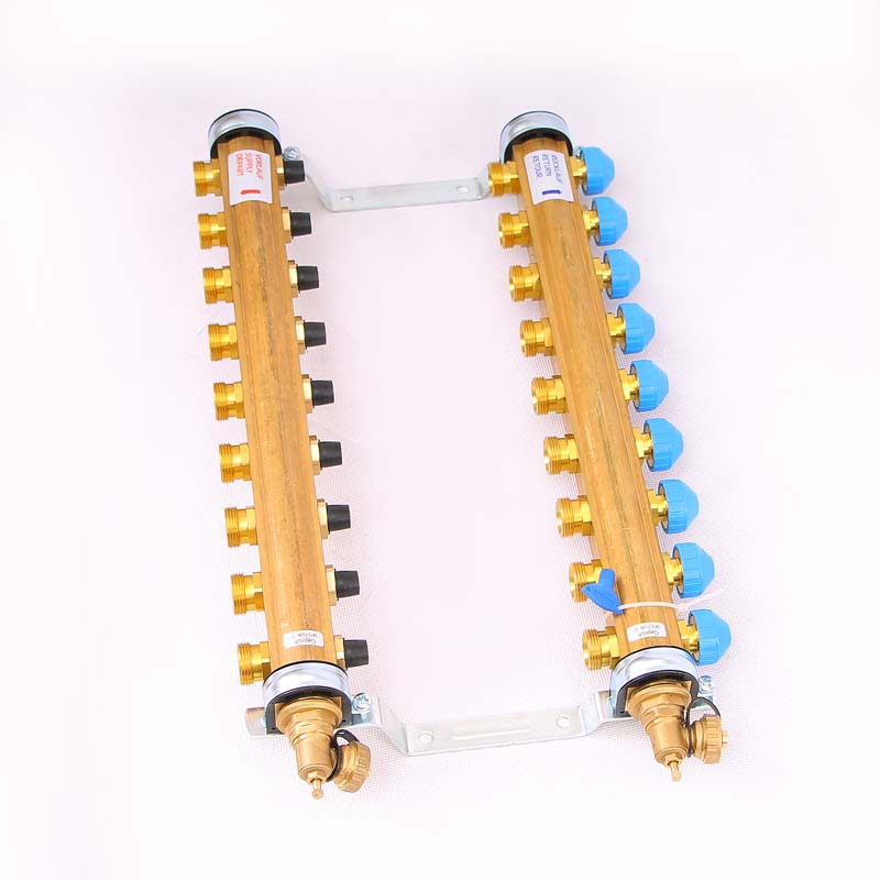 Коллекторная группа HKV с регулировочными и термостатическими вентилями WATTS Ind 1"x3/4"ЕК 9 выходов 10004186 - Вид №1