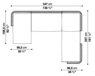 B&B Italia Outdoor Модульный угловой диван Ravel sun-id-1489537 - Вид №35