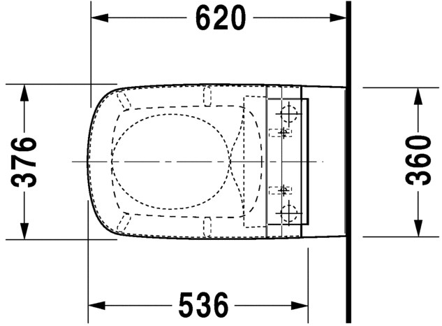 253759 Подвесной унитаз настенный Белый Duravit Durastyle Германия - Вид №5