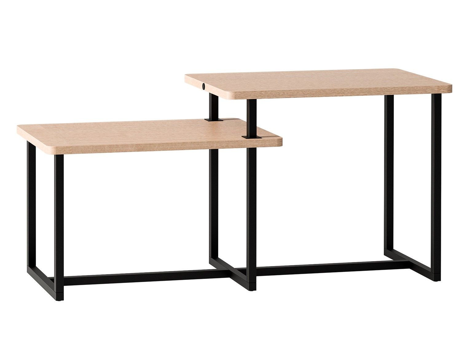 Высокий журнальный столик из эвкалипта и металла CPRN HOMOOD Шестое чувство ARCH-00051272 - Вид №1