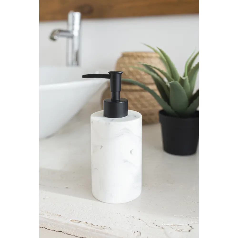 Диспенсер для жидкого мыла Marble полирезина текстура мрамор PROFFI HOME STLM-2026505 - Вид №5