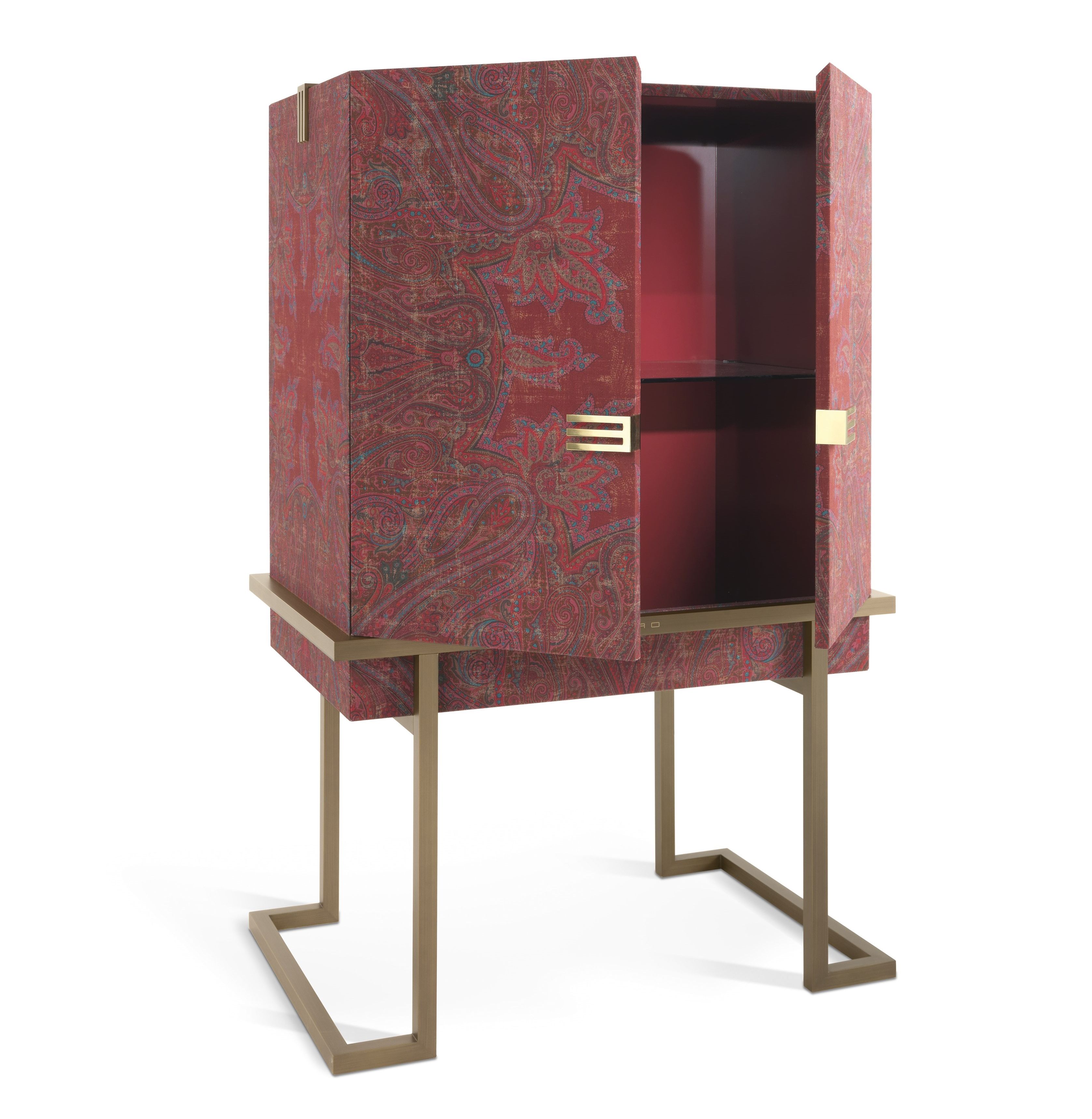 Шкаф с распашными дверцами из металла и ткани ETRO Home Interiors Калькутта ARCH-00125725 - Вид №6