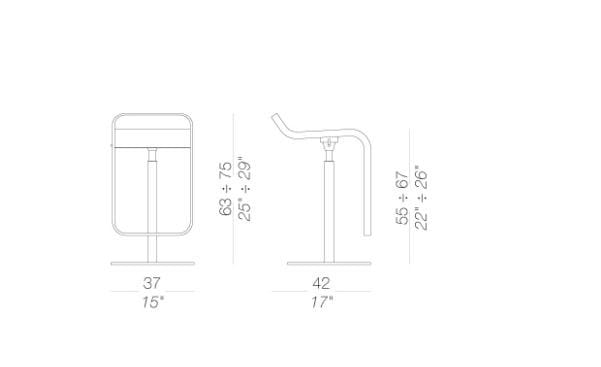 Регулируемая высота высокий поворотный стул Lapalma ARCH-00067844 - Вид №15