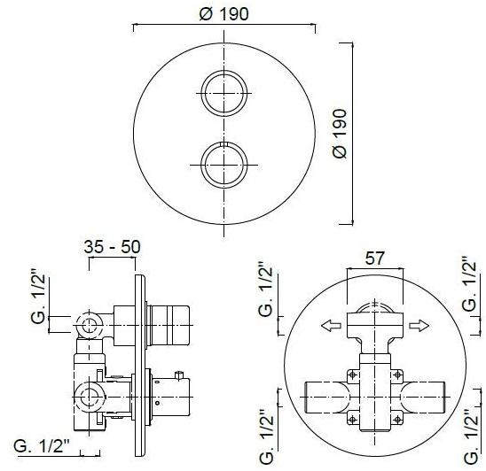 Rubinetteria Giulini Кран для душа Myring Fmr0813 - Вид №1