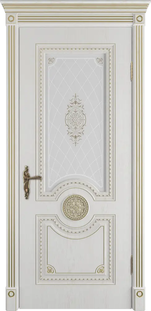 VFD Межкомнатная дверь Грета с остеклением - классика в стиле дуб бьянко 84506525