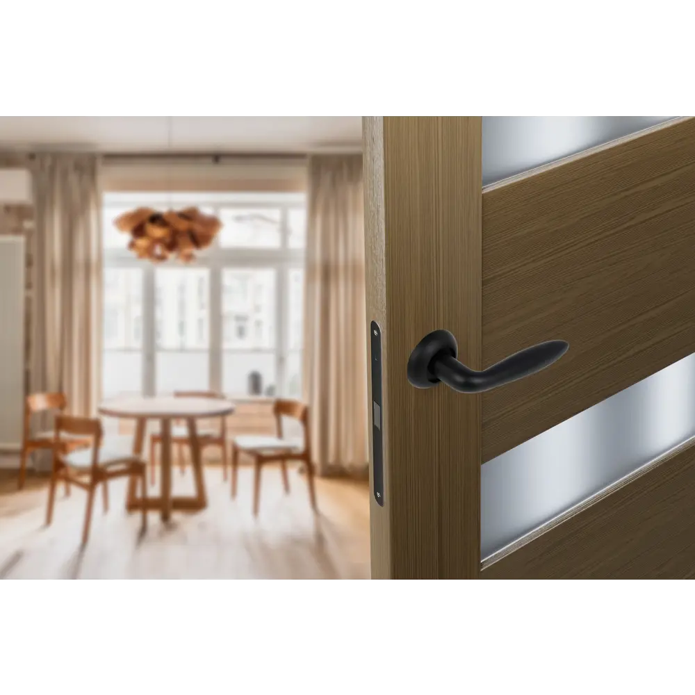 Дверные ручки Edson EDS-74B-R1 в глянцевом черном исполнении 85170359 STLM-0059377 - Вид №8