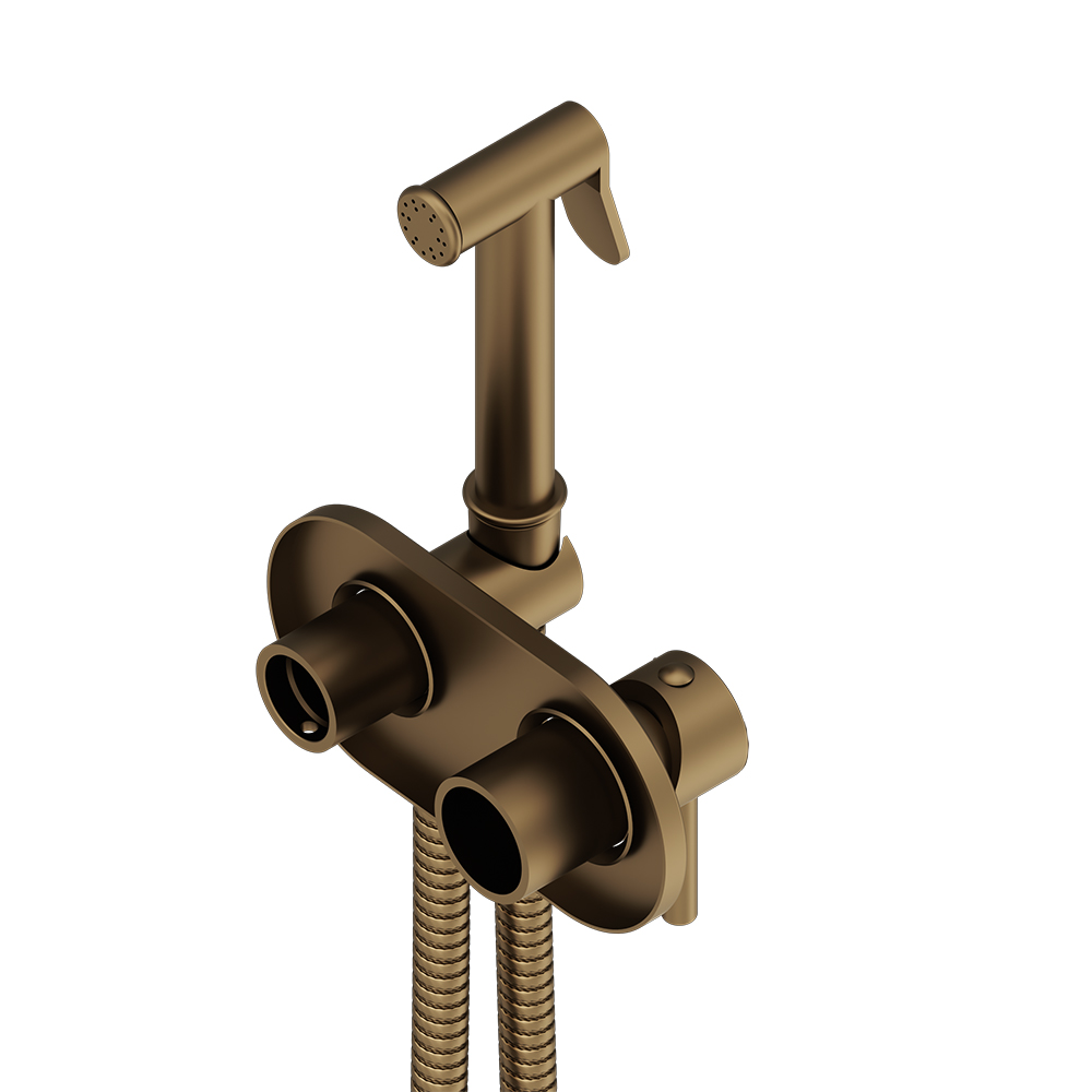 214000000 смеситель монтируемый в стену с гиг.душем бронза Damixa Option - Вид №2