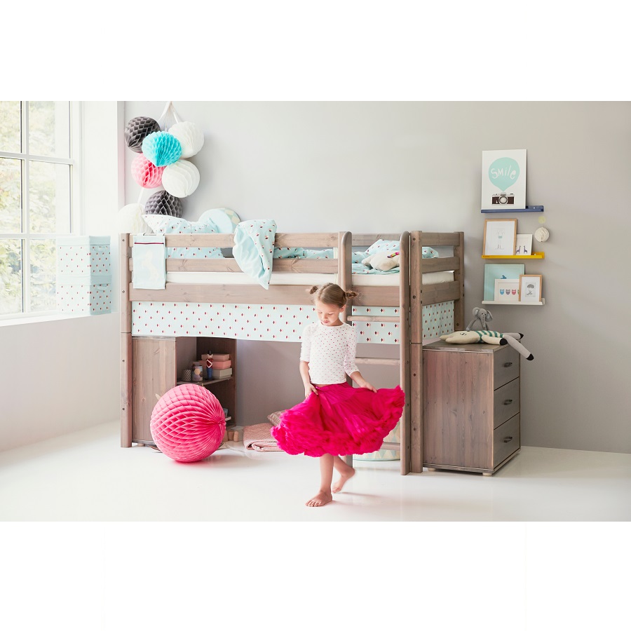 Кровать Flexa Classic с прямой лестницей, белая, 190 см 9010109201 - Вид №2