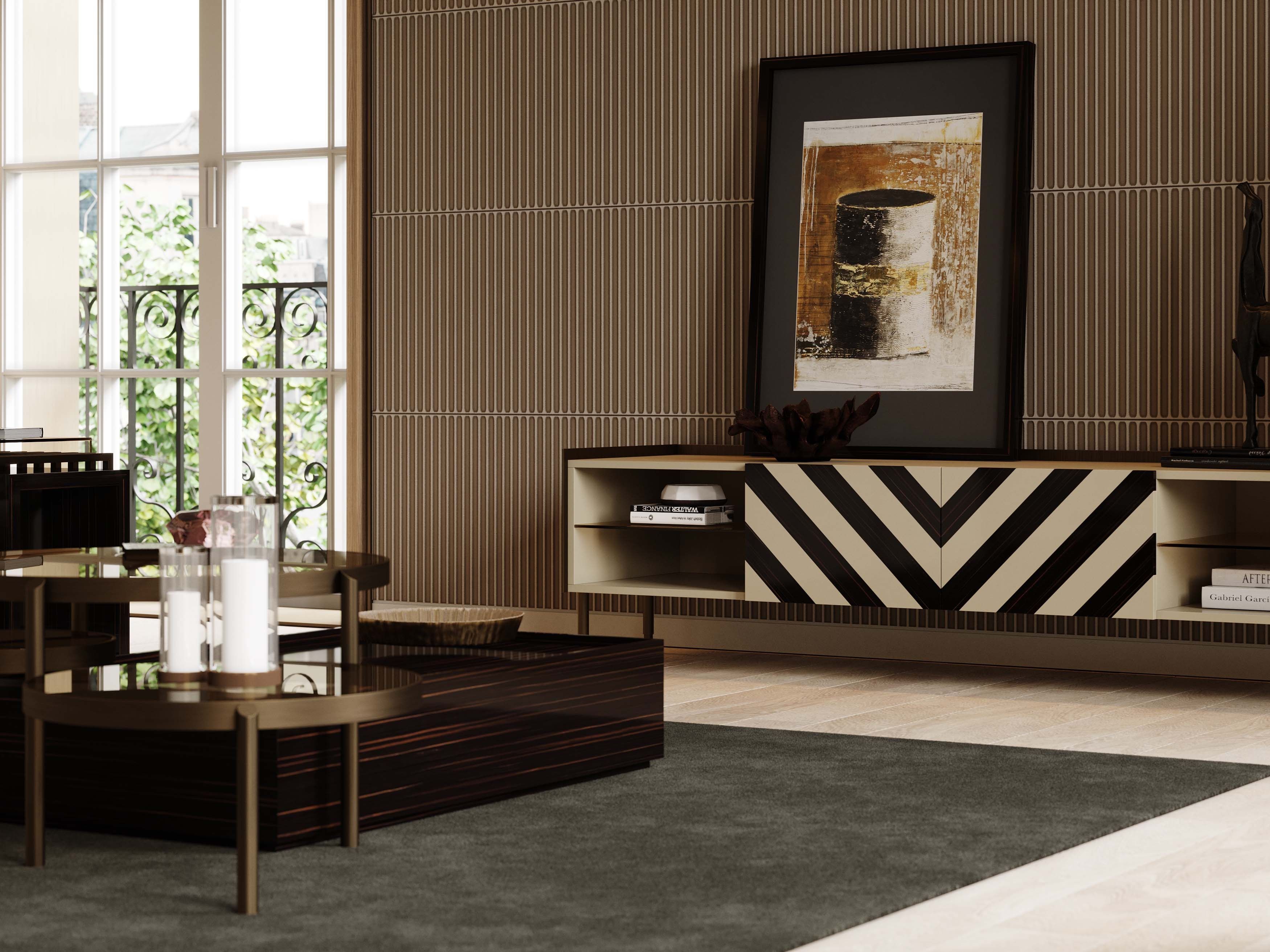 Деревянный шкаф для телевизора с распашными дверцами Stylish Club His &amp ARCH-00121988 - Вид №10