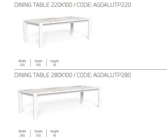 Прямоугольный садовый стол Talenti Argo-alu ARCH-00055244 - Вид №7