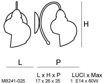 Siru Настенный светильник из муранского стекла Chiocciola Mb 241-025 - Вид №5