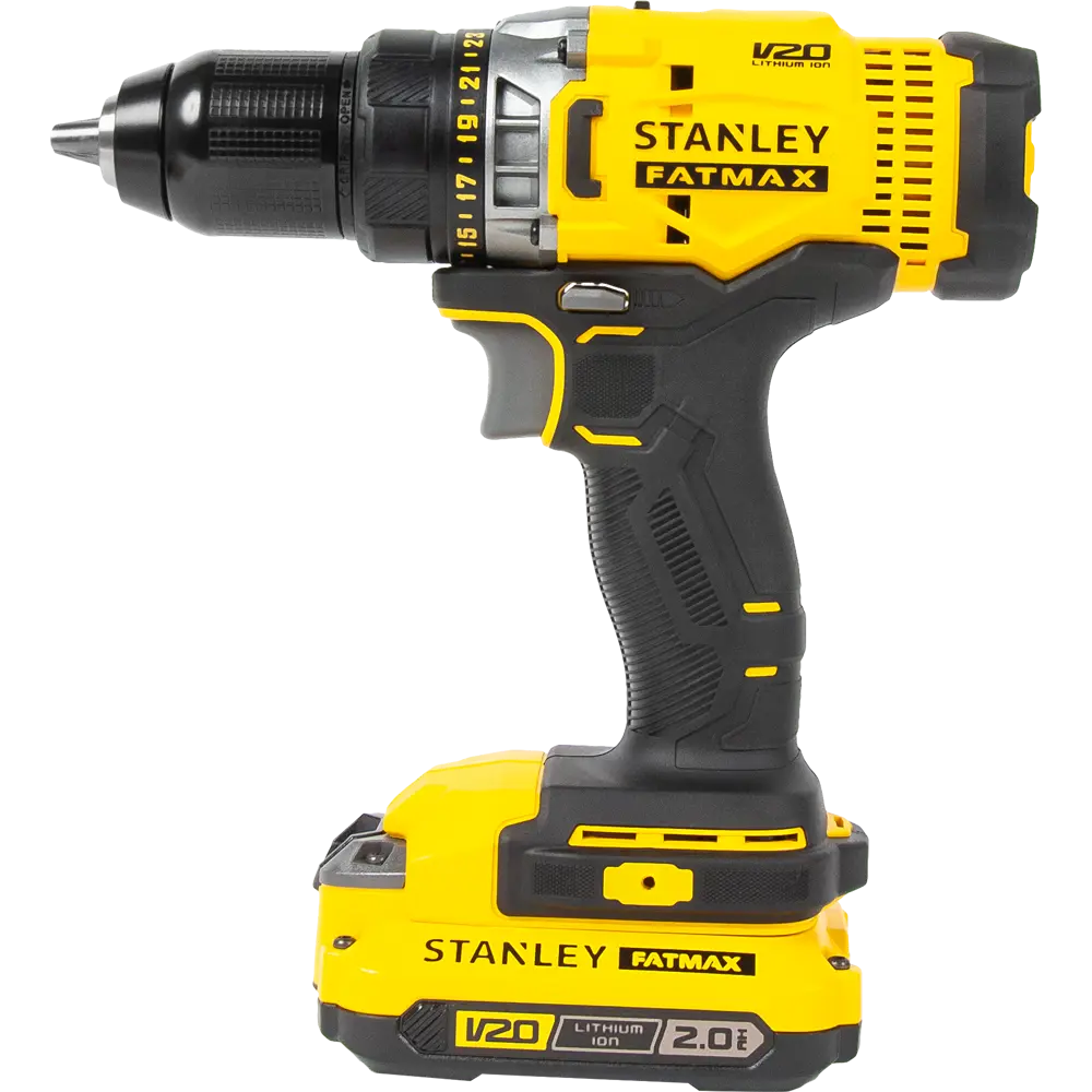 Дрель-шуруповерт аккумуляторная Stanley Fatmax SCD708D2K, 18 В Li-ion 2x2 Ач STLM-2073879 - Вид №2