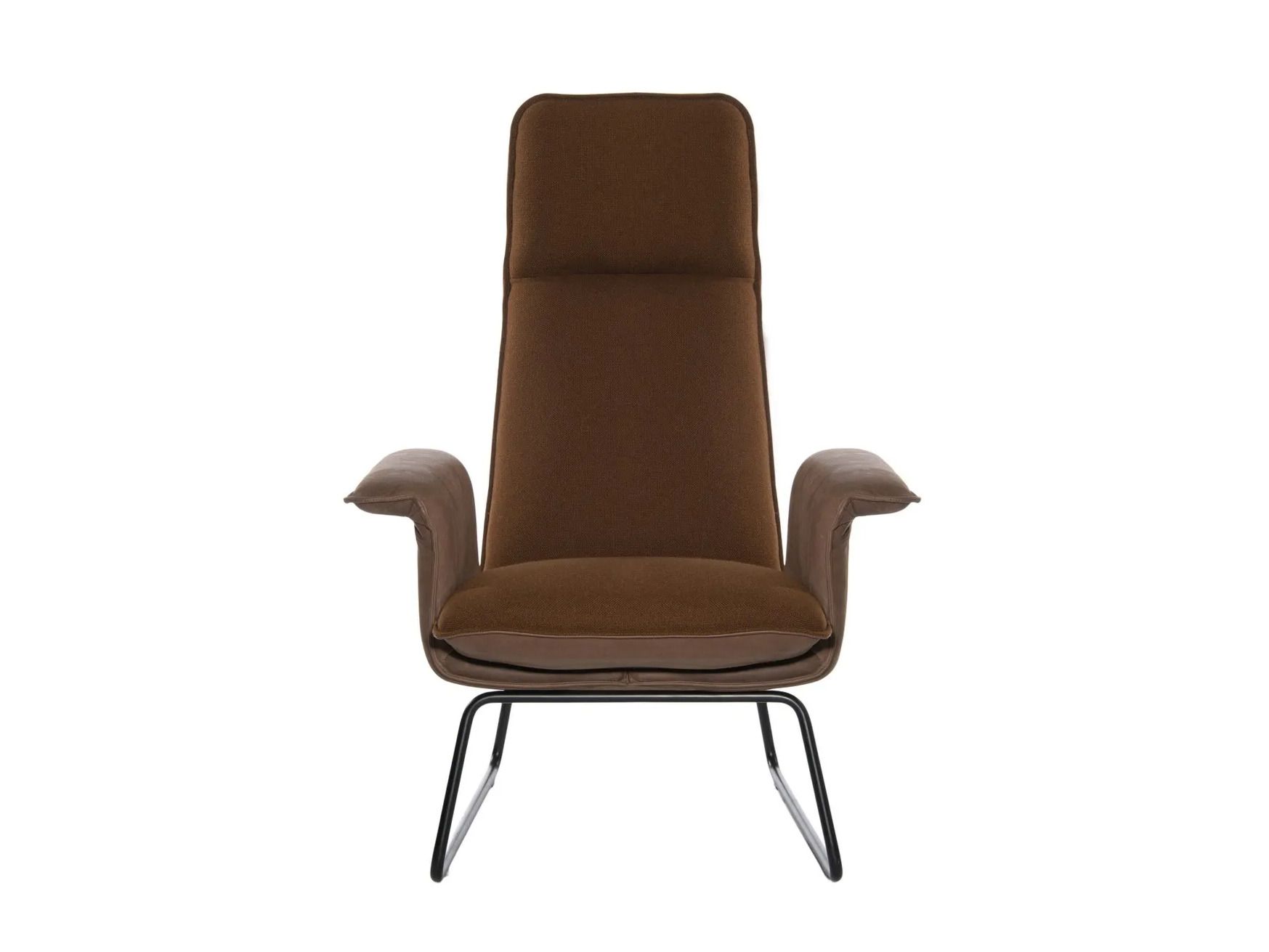 Кресло для салазок из ткани и кожи с подлокотниками Jess Оригами ARCH-00038423 - Вид №1