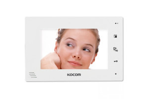 15895070 Цветной монитор видеодомофона без трубки hands-free KCV-A374 белый СП13568 KOCOM