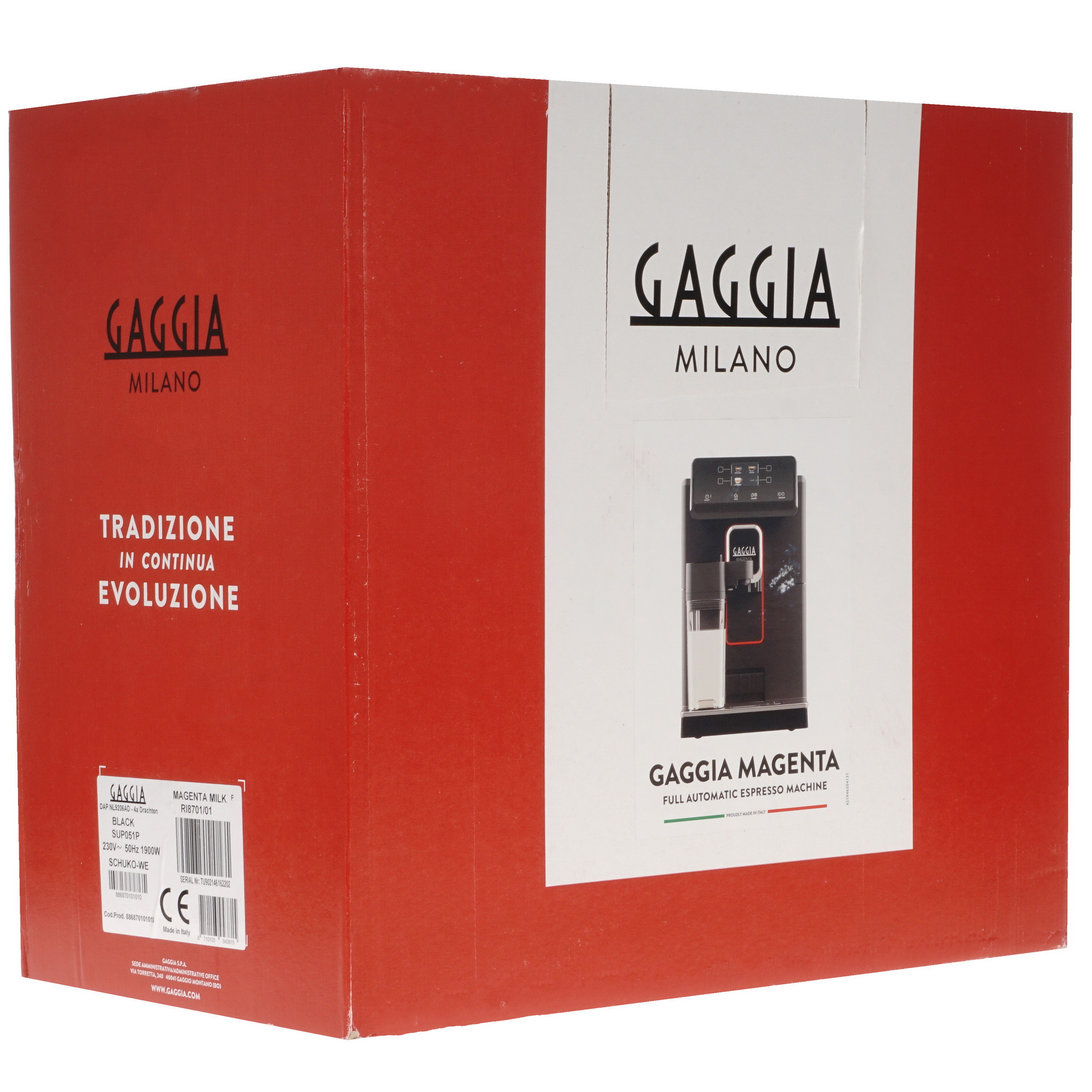 5368945 Кофемашина автоматическая GAGGIA MAGENTA MILK BK 8701/01 черный STDN-0109696 - Вид №9