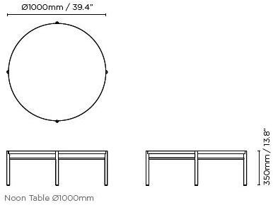 Ross Gardam Низкий круглый мраморный журнальный столик Noon sun-id-1380329 - Вид №4