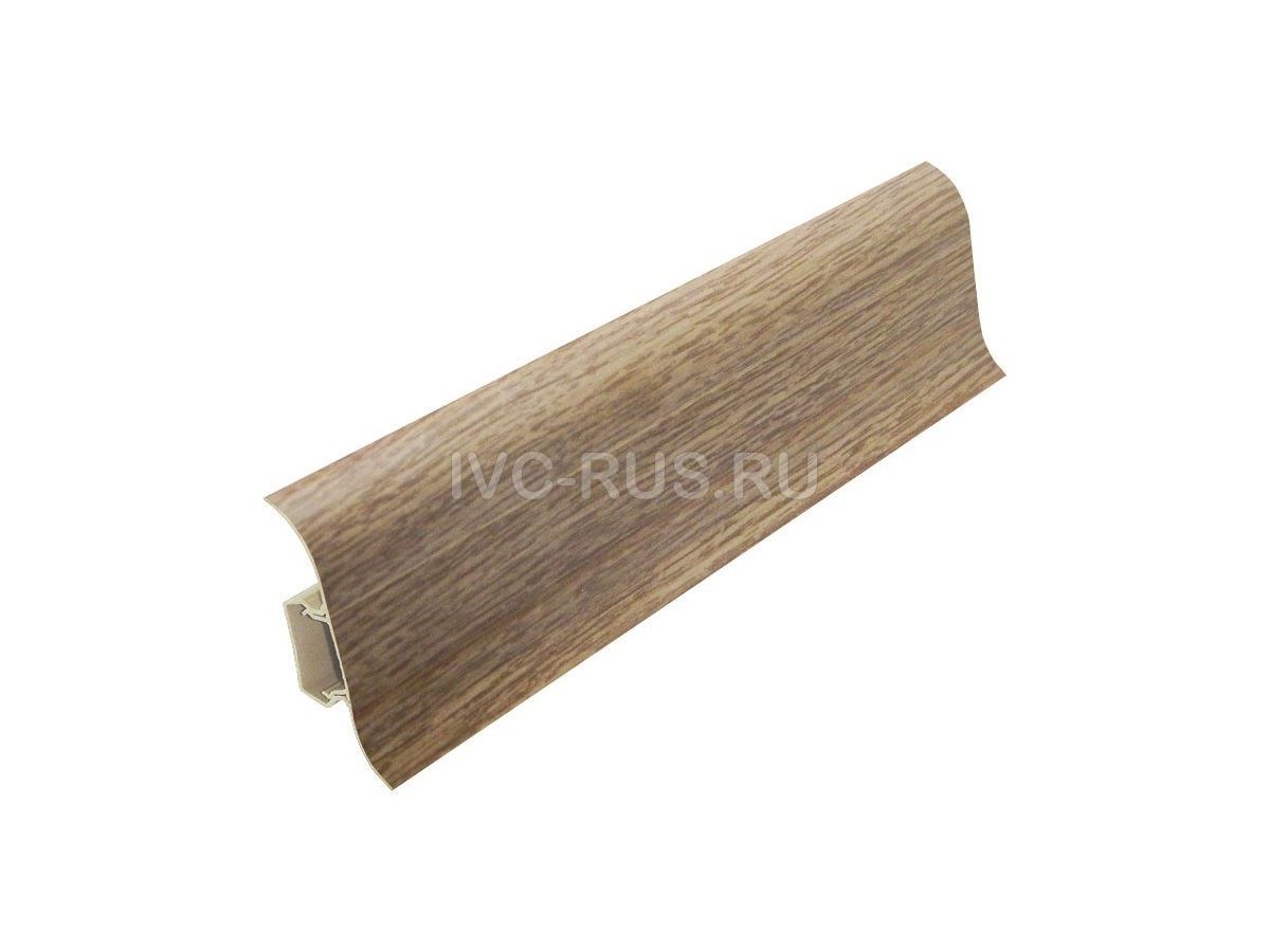 Плинтус пластиковый с кабель-каналом и мягким краем KЛАССИК 55 IVC-RUS i51901