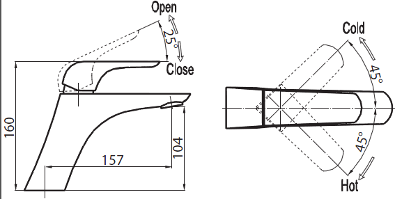Смеситель на раковину NOTA NOT-LVM-CRM BELBAGNO  - Вид №1