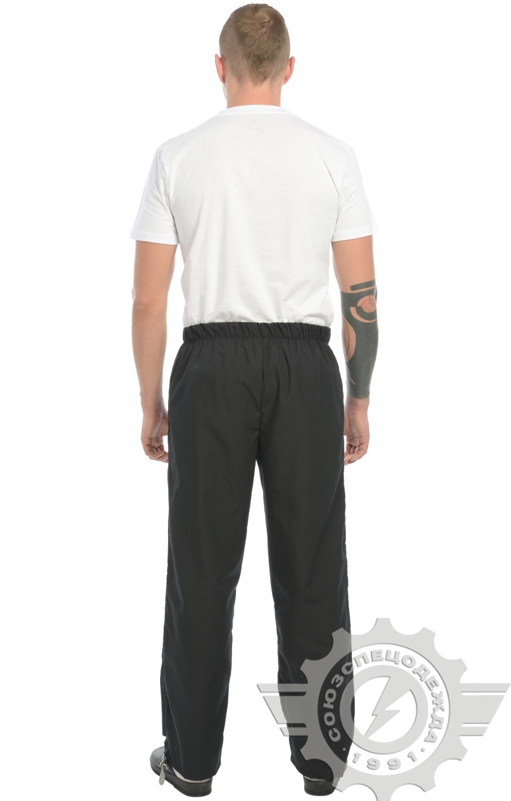 69062 Брюки "Люкс-Лайт" поварские черные  Одежда для поваров  размер 52-54/182-188 Спецодежда  - Вид №6