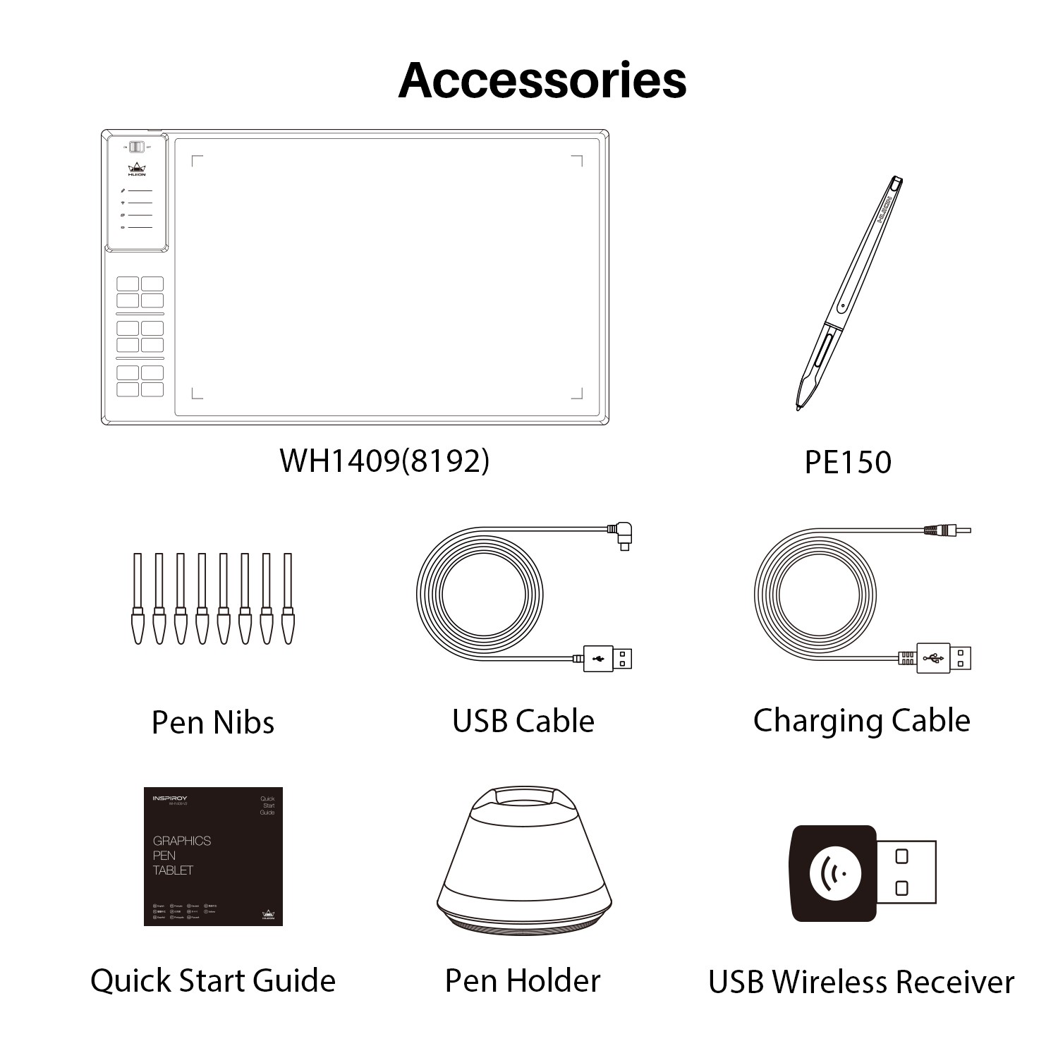 WH1409 Графический планшет Huion Santreyd  - Вид №6
