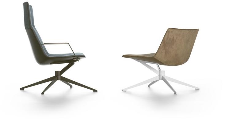 MDF Italia Кресло из ткани с 4 спицами и высокой спинкой Neil sun-id-1482969 - Вид №5