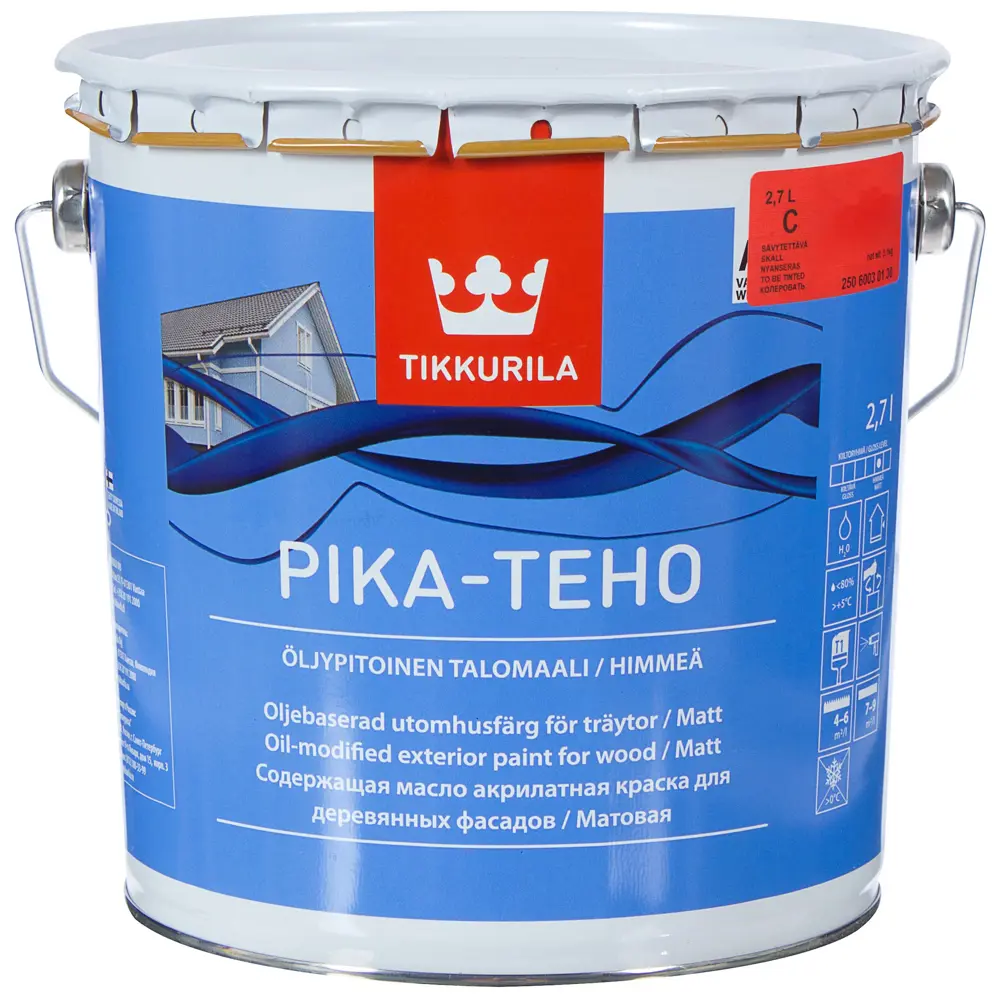 Эмаль для колеровки Тиккурила PIKA-TEHO прозрачная база С 2.7л Tikkurila STLM-2130677
