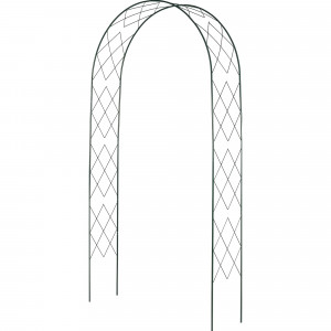 82202570 Арка садовая «Ромб», 250х130х35 см, сталь, цвет зелёный