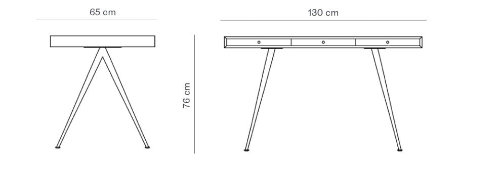 Прямоугольный стол из МДФ с ящиками NORR11 JFK HOME ARCH-00138292 - Вид №5