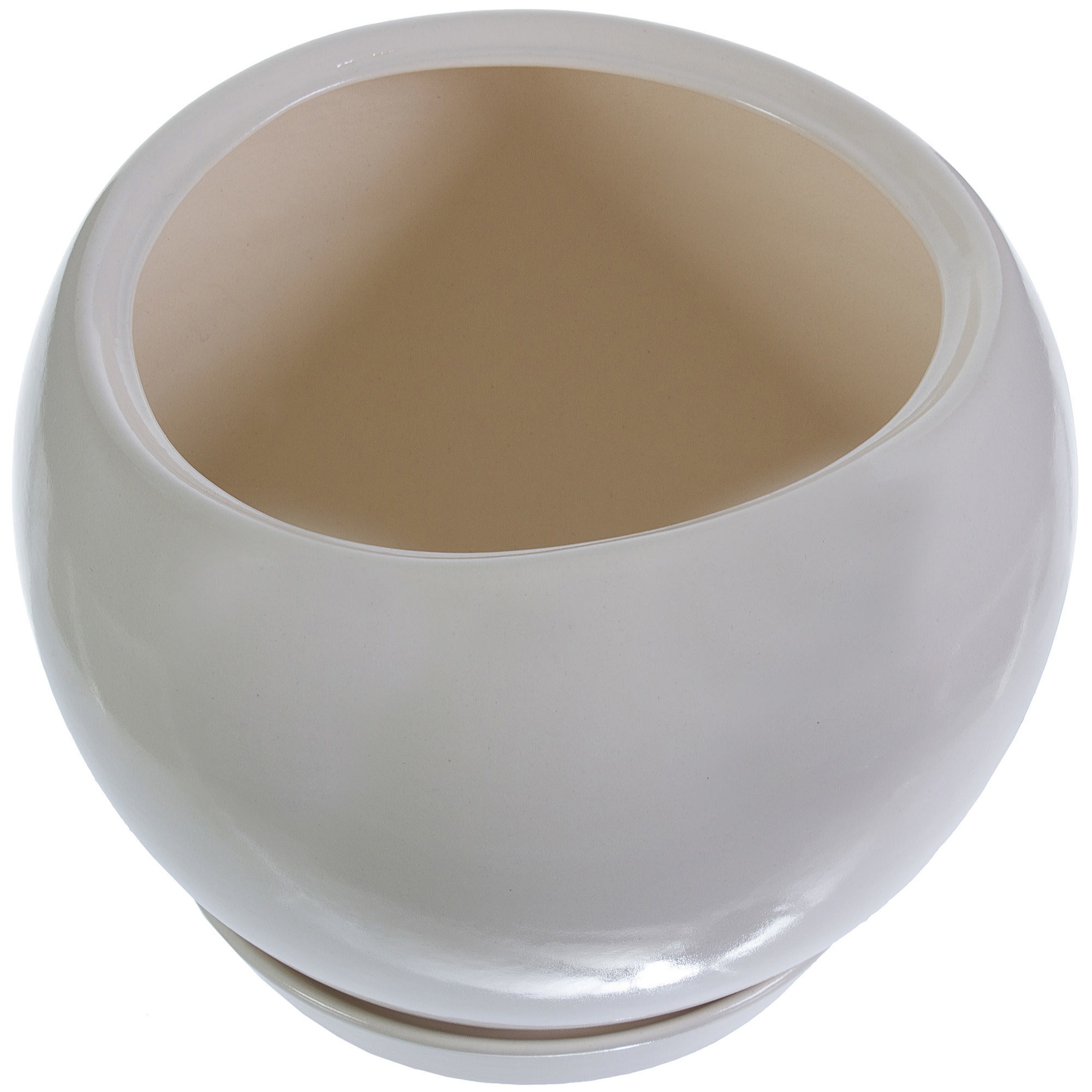 81932591 Горшок цветочный ø20 h18 см v3.5 л керамика белый Адель Santreyd - Вид №1