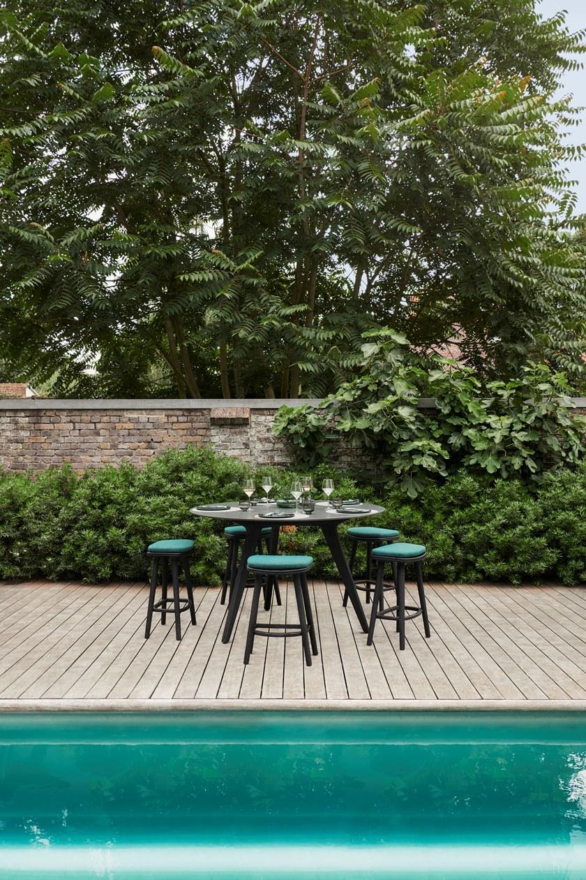 MANUTTI Табурет из тикового дерева с подставкой для ног Solid Bs71 - Вид №8