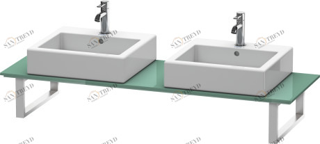 XL046C00303 Консоль для накладных раковин и встраиваемых умывальников, для угла слева X-Large #XL046C 550 мм Нефритовый глянцевый лаковый Duravit