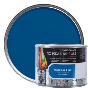 Грунт эмаль по ржавчине 3 в 1 гладкая Dali Special цвет синий 0.4 кг