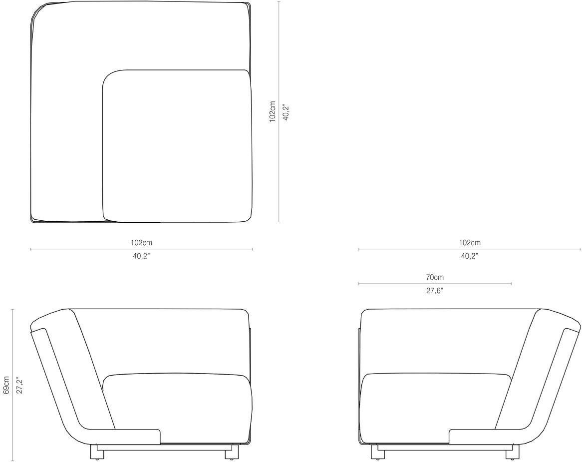 TRIBÙ Модульный садовый диван Mirthe sofa sun-id-1378905 - Вид №6