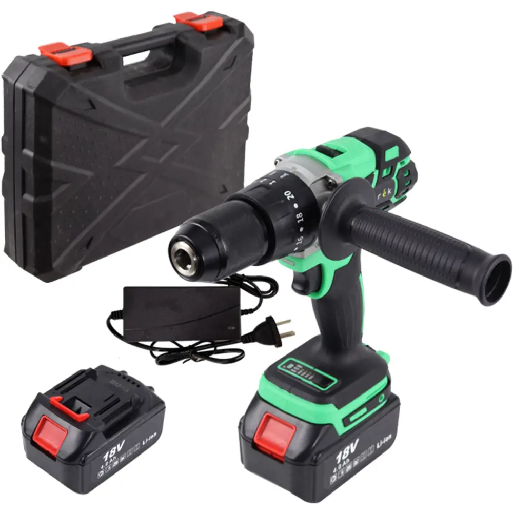 Дрель-шуруповерт аккумуляторная ударная бесщеточная Zitrek Green Impact 18V 063-4045, 18 В Li-ion 2x4 Ач STLM-2099082 - Вид №2