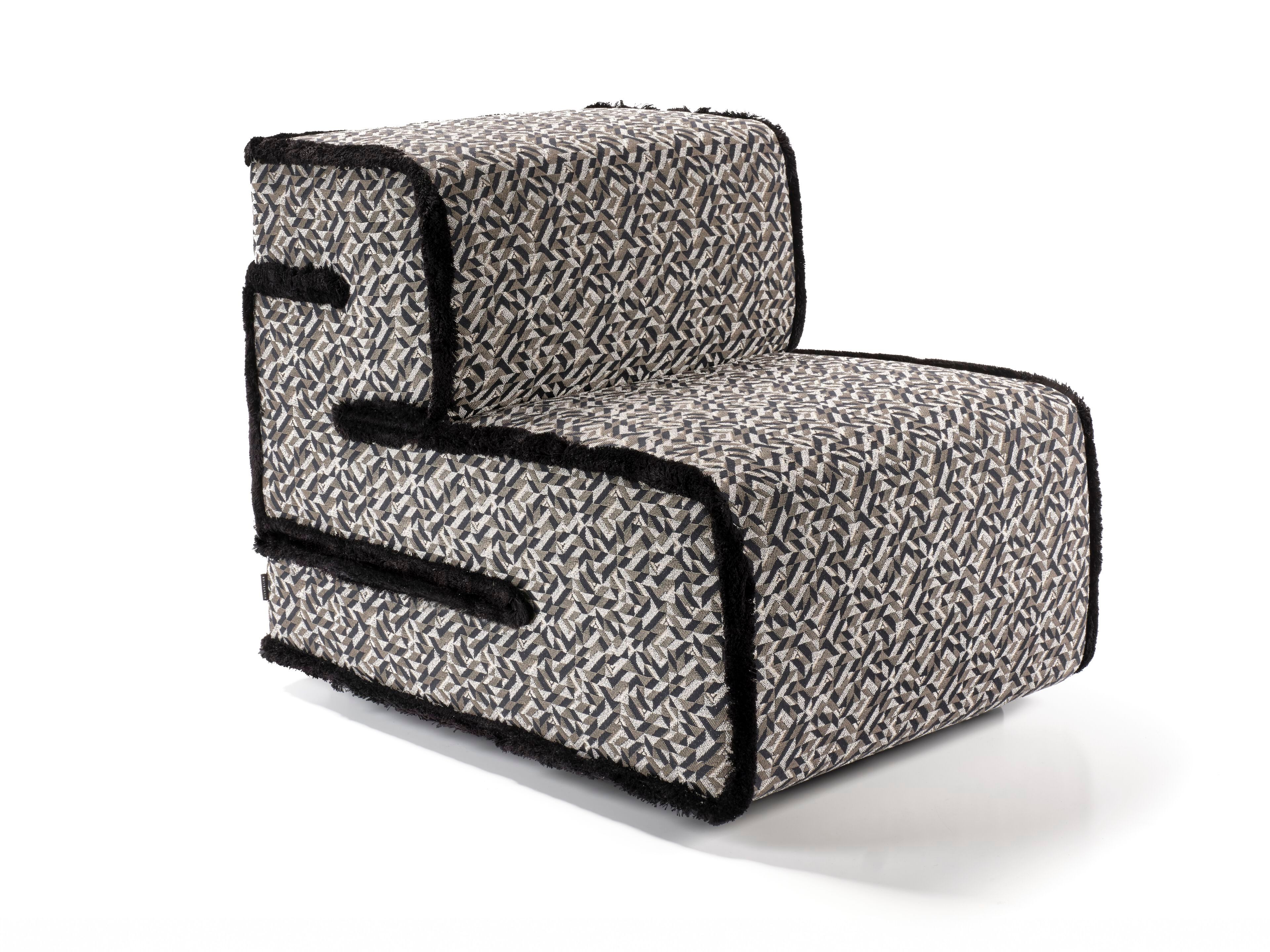 Тканевое кресло без подлокотников RIVATELIER MINI ROAD ARCH-00152417