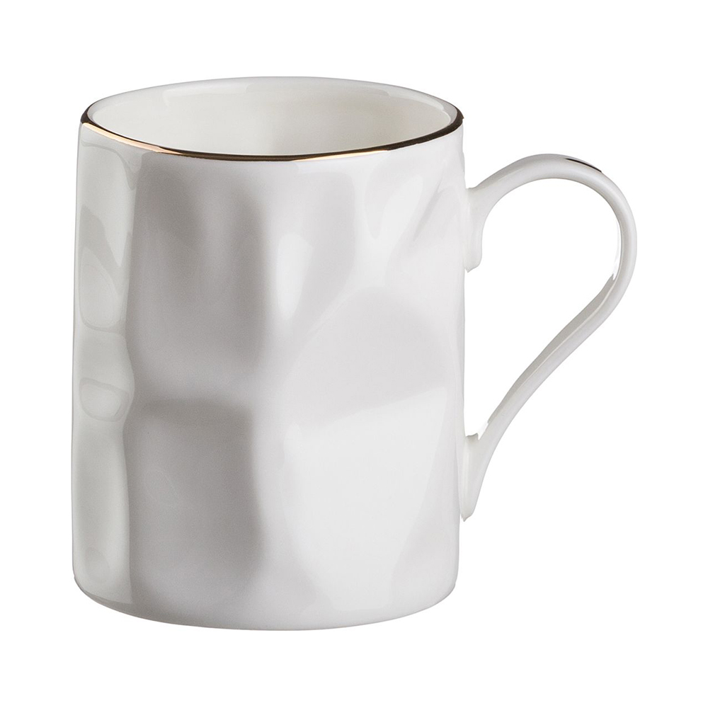 264-141 Посуда фарфоровая Кружка "Белая С Золотой Каймой" 400 мл Lefard 