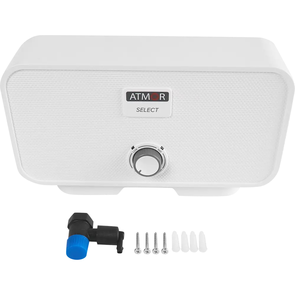 Проточный водонагреватель электрический Atmor Select 5KW 3520253 5 кВт белый STLM-2090268 - Вид №2