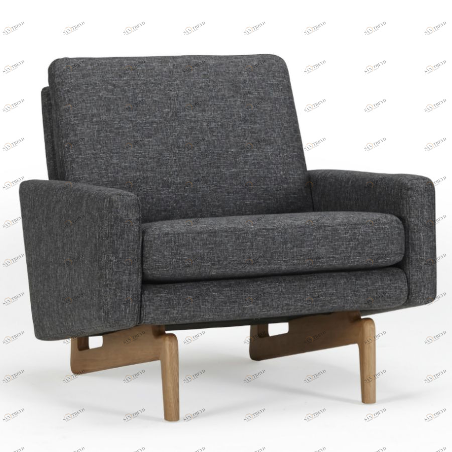 Кресло Egsmark, лакированный дуб, темно-серое Kragelund 20001202248