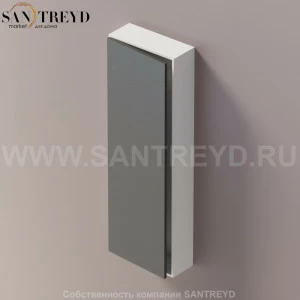 LIFT Модульный шкаф 120 см с левой дверью на доводчиках. Модули могут располагаться горизонтально и вертикально. Отделка: белая краска и черная кожа. AMOB054NELZSX