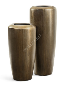 41.3321-07-045-GRP-090 Кашпо  Effectory - серия Metal - Высокий конус Design - Чернёная бронза Цветочная коллекция