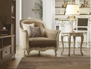 SCAPPINI & C Кресло из ткани с подлокотниками Timeless 3060/1