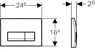 115.105.46.1 смывная клавиша DELTA51 пласт (хром мат) Santreyd  - Вид №1