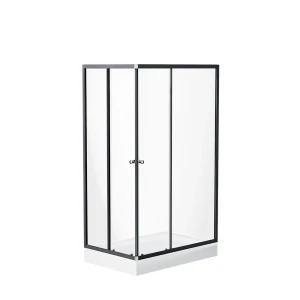 91838089 Душевой уголок Damixa Venus DX09VE-403-12080GT угол 120.3x79.6см черный профиль эффект стекла без покрытия STLM-1483873