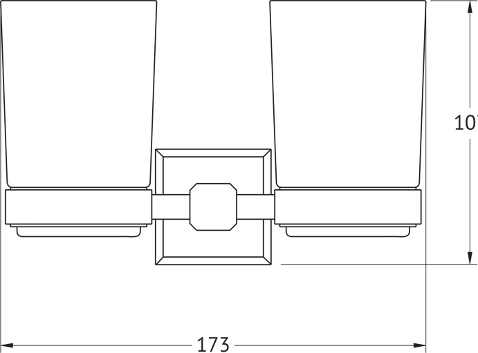 9928A Держатель с 2-мя стаканами ARTWELLE Hagel - Вид №1