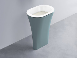 AMLA65-BL+AMPILO-TL+AMCOLO-PL Раковина Amedeo Ovale отдельностоящая cielo Enjoy + Amedeo