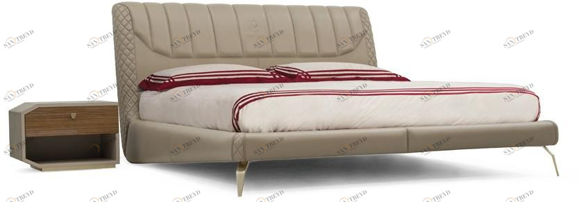 Tonino Lamborghini Casa Кровать двуспальная с обивкой кожей Pamplona sun-id-1445082