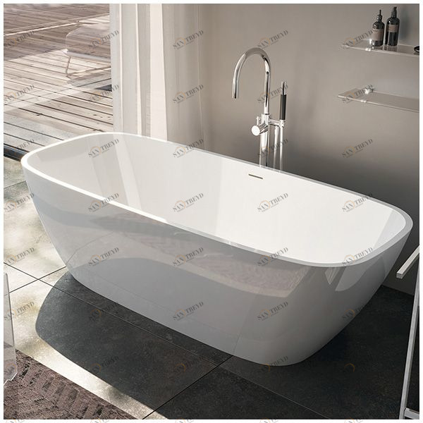 Ванна Gruppo treesse Brio V297BL белая глянцевая отдельностоящая прямоугольная